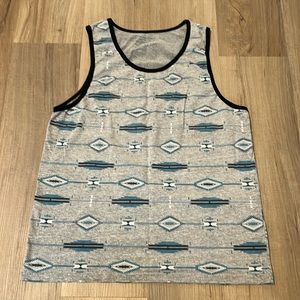 Tribal Print Tank - Old Navy | grey, black, blue